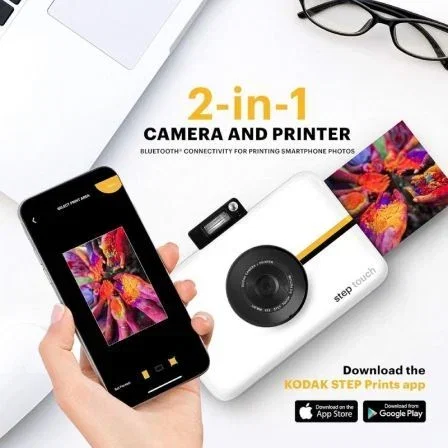Kodak RODITC20W Cámara Digital Instantánea STEP Touch 13MP Impresora Bluetooth Pantalla Táctil LCD 3.5" Fotos 2"x3" Blanca
